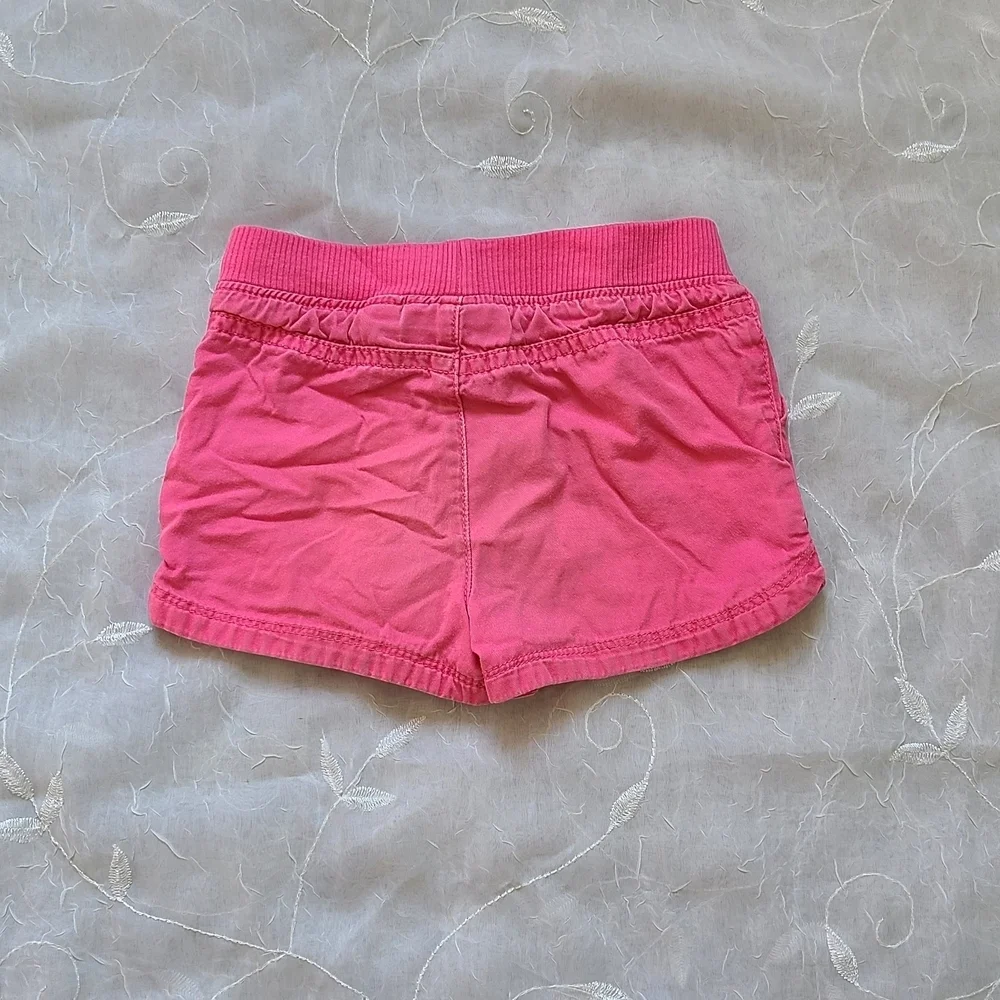 The Children's Place Khaki Shorts Pink & Green Pair for Girls